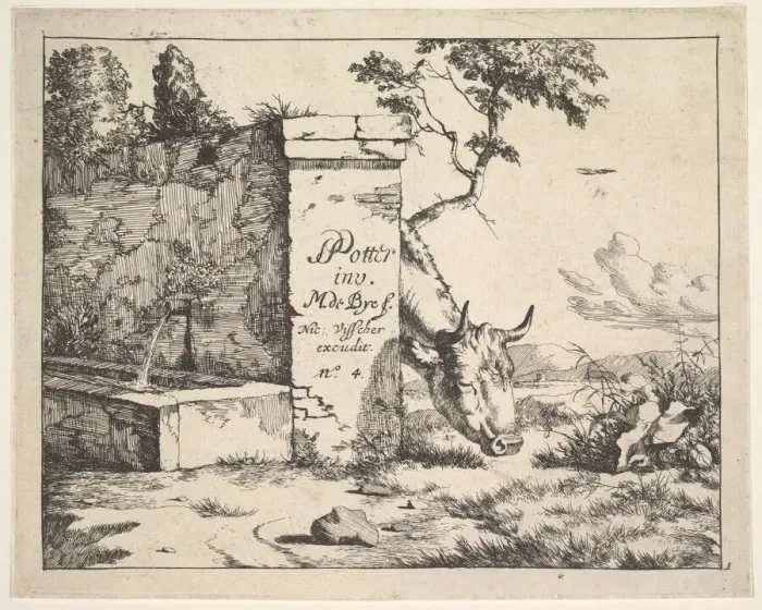 Framed Print : Title page for Diverses vaches et boeufs'after Paulus Potter Framed Print : Title page for Diverses vaches et boeufs'after Paulus Potter
