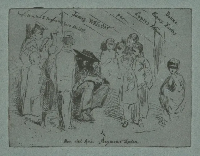 Framed Print : Title Page for Douze Eaux Fortes d apres Nature, 1858
