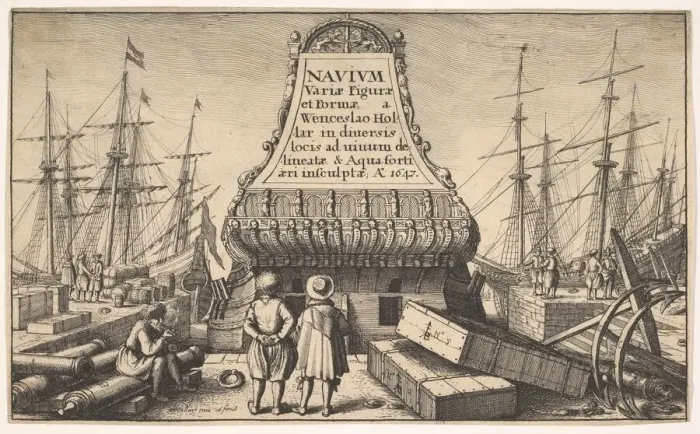 Framed Print : Title page: Dutch Ships, 1647. Creator: Wenceslaus Hollar Framed Print : Title page: Dutch Ships, 1647. Creator: Wenceslaus Hollar