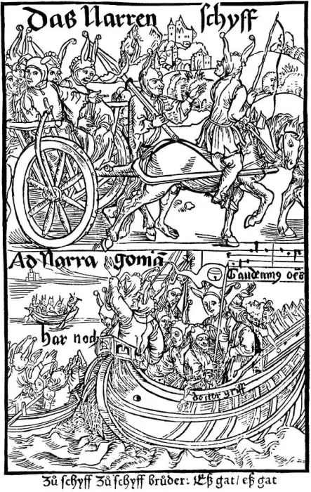 Framed Print : Title page of an edition of Ship of Fools, by Sebastian Brant, 1494. Artist: Albrecht Durer Framed Print : Title page of an edition of Ship of Fools, by Sebastian Brant, 1494. Artist: Albrecht Durer