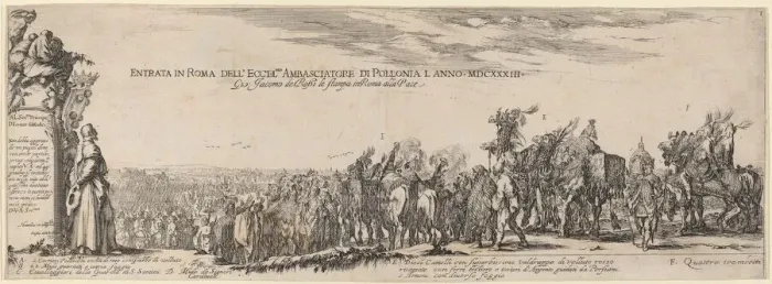 Framed Print : Title Page for Entry into Rome of His Excellency the Polish Ambassador, 1633 Framed Print : Title Page for Entry into Rome of His Excellency the Polish Ambassador, 1633