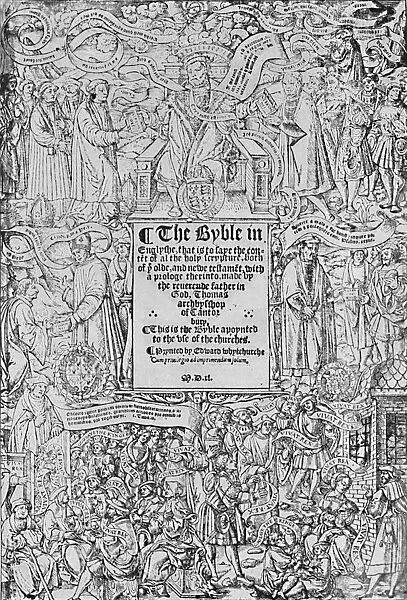 Title-Page of the Great Bible, 1540, (1903). Artist: Master of Francois de Rohan