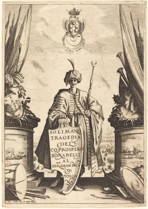 Framed Print : Title Page for Il Solimano, 1620. Creator: Jacques Callot. Title Page for Il Solimano, 1620. Creator: Jacques Callot Framed Print : Title Page for Il Solimano, 1620. Creator: Jacques Callot. Title Page for Il Solimano, 1620. Creator: Jacques Callot