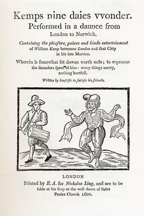 Framed Print : Title page from Kemps nine daies wonder, 1600, (1884). Creator: Unknown Framed Print : Title page from Kemps nine daies wonder, 1600, (1884). Creator: Unknown