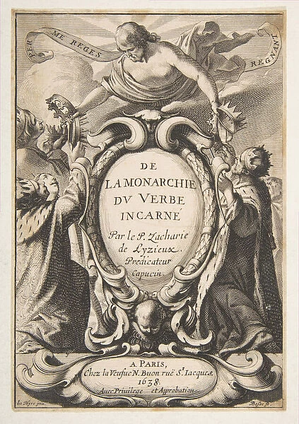 Title-page: De la Monarchie du Verbe incarne, 1638. Creator: Abraham Bosse