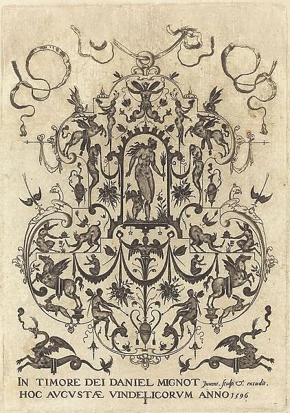 Title Page: Large Pendant, Venus and Amor at Centre, 1596. Creator: Daniel Mignot