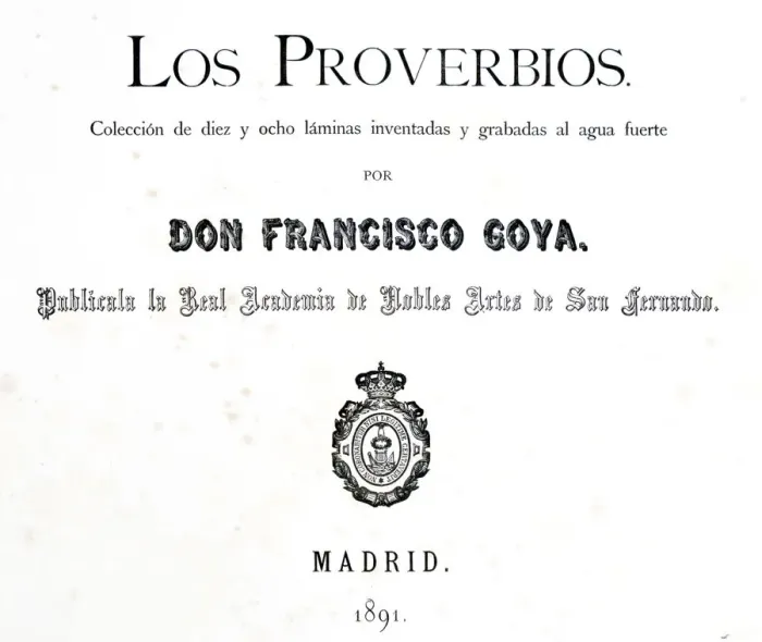 Framed Print : Title page of Los Proverbios or Proverbs, 1819-1823. Artist: Francisco Goya Framed Print : Title page of Los Proverbios or Proverbs, 1819-1823. Artist: Francisco Goya