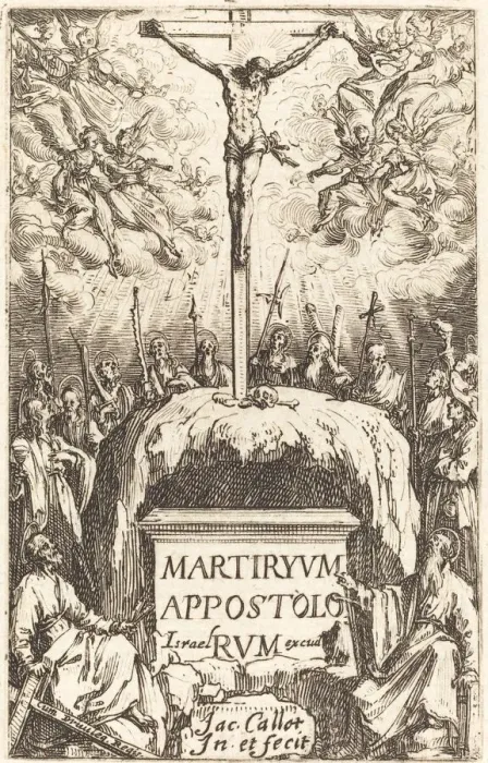 Framed Print : Title Page for The Martyrdoms of the Apostles, c. 1634 / 1635 Framed Print : Title Page for The Martyrdoms of the Apostles, c. 1634 / 1635