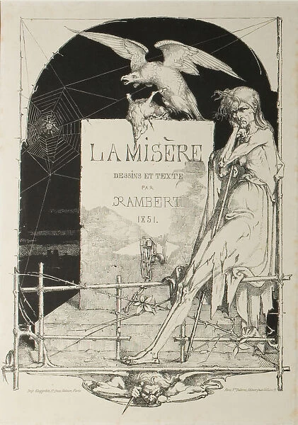 Title Page from Misery, 1851. Creator: Charles Rambert