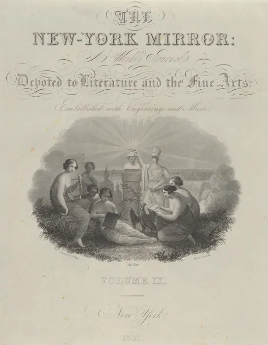 Framed Print : Title Page: The New York Mirror, A Weekly Journal, Devoted to Literature Framed Print : Title Page: The New York Mirror, A Weekly Journal, Devoted to Literature