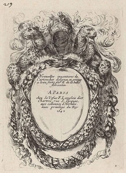 Title Page for 'Nouvelles inventions de Cartouches', 1647