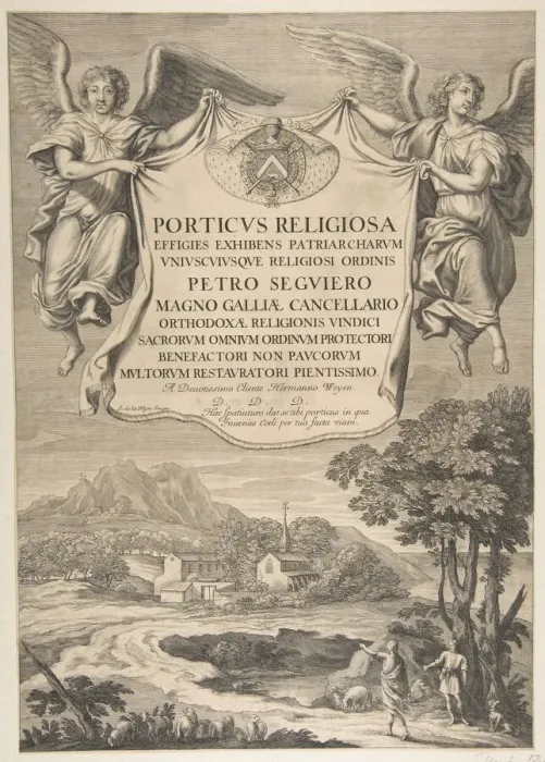 Framed Print : Title Page for Porticus Religiosa. n. d. Creator: Attributed to Nicolas Pitau (French Framed Print : Title Page for Porticus Religiosa. n. d. Creator: Attributed to Nicolas Pitau (French
