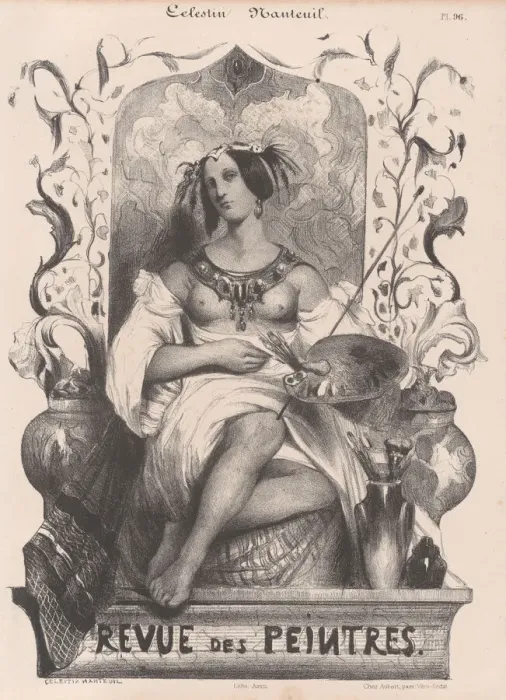 Framed Print : Title Page for the Revue de Peintres, 1835. Creator: Celestin Nanteuil Framed Print : Title Page for the Revue de Peintres, 1835. Creator: Celestin Nanteuil