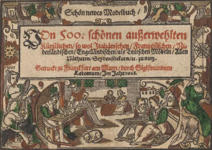 Framed Print : Title page from Schon newes Modelbuch (Page 1r), 1608. Creator: Unknown Framed Print : Title page from Schon newes Modelbuch (Page 1r), 1608. Creator: Unknown