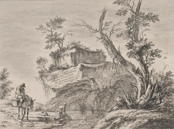 Framed Print : Title-Page to a Series of Ten Landscapes, 1763. Creator: Jean-Jacques de Boissieu Framed Print : Title-Page to a Series of Ten Landscapes, 1763. Creator: Jean-Jacques de Boissieu