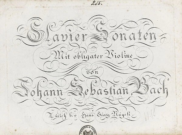 Title page of the six sonatas for violin and obbligato harpsichord, Between 1800 and 1805