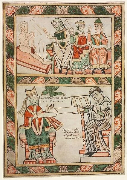 Title Page of St. Gregorys Moralia : Job Visited by His Three Friends (above)