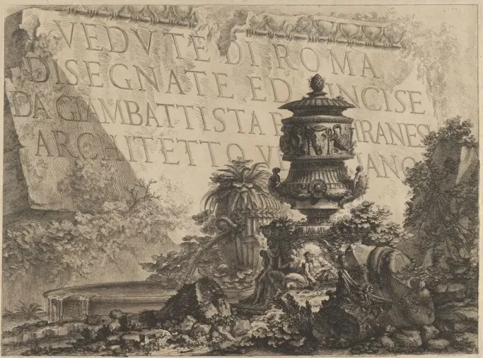 Framed Print : Title-page for Vedute di Roma... 1760-78. Creator: Giovanni Battista Piranesi Framed Print : Title-page for Vedute di Roma... 1760-78. Creator: Giovanni Battista Piranesi