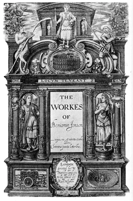 Framed Print : Title page of the works of Ben Jonson, 1616 (1893) Framed Print : Title page of the works of Ben Jonson, 1616 (1893)