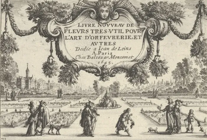 Framed Print : Title Plate, from Livre Nouveau de Fleurs Tres-Util, 1645. 1645. Creator: Nicolas Cochin Framed Print : Title Plate, from Livre Nouveau de Fleurs Tres-Util, 1645. 1645. Creator: Nicolas Cochin