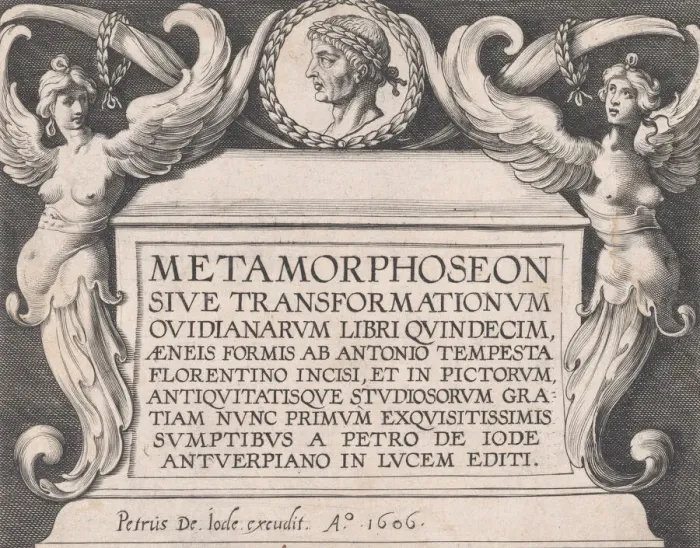 Framed Print : Titlepage to Ovids Metamorphoses, 1606. Creator: Antonio Tempesta Framed Print : Titlepage to Ovids Metamorphoses, 1606. Creator: Antonio Tempesta