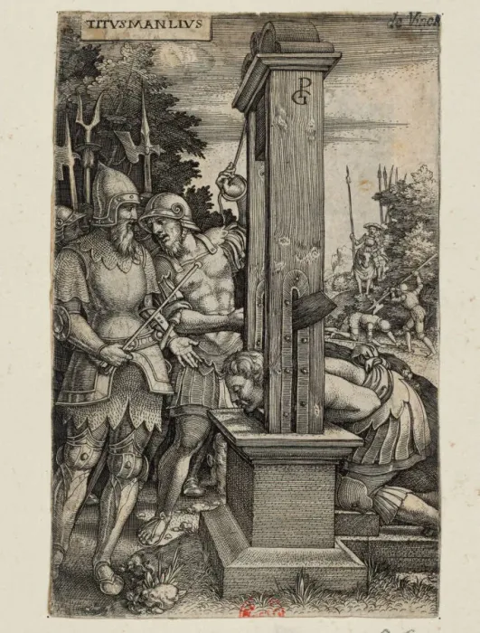 Framed Print : Titus Manlius, c. 1535. Creator: Pencz, Georg (1500 / 02-1550) Framed Print : Titus Manlius, c. 1535. Creator: Pencz, Georg (1500 / 02-1550)