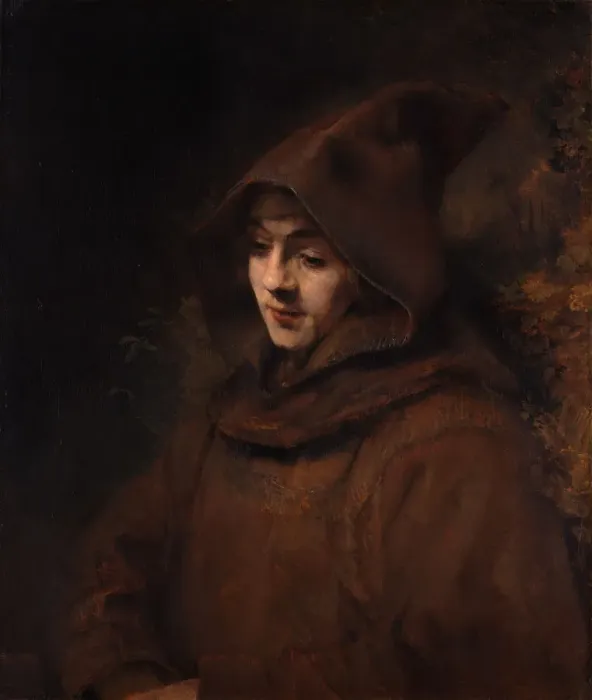 Framed Print : Titus as a monk, 1660. Artist: Rembrandt van Rhijn (1606-1669) Framed Print : Titus as a monk, 1660. Artist: Rembrandt van Rhijn (1606-1669)