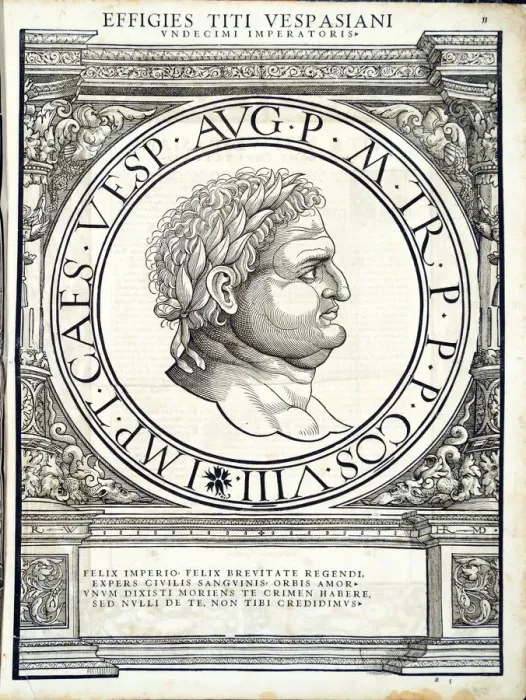 Framed Print : Titus Vespasianus (39 - 81 AD), 1559 Framed Print : Titus Vespasianus (39 - 81 AD), 1559