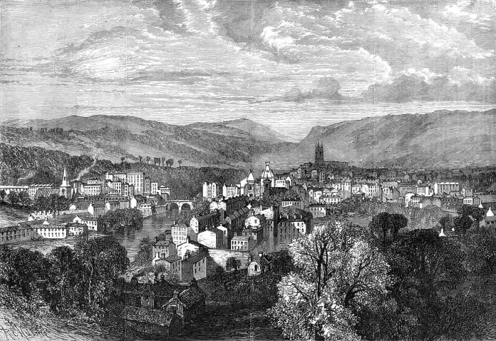 Framed Print : Tiverton, Devonshire, for which Lord Palmerston sat in the House of Commons, 1865. Creator: R. C. Hulme Framed Print : Tiverton, Devonshire, for which Lord Palmerston sat in the House of Commons, 1865. Creator: R. C. Hulme