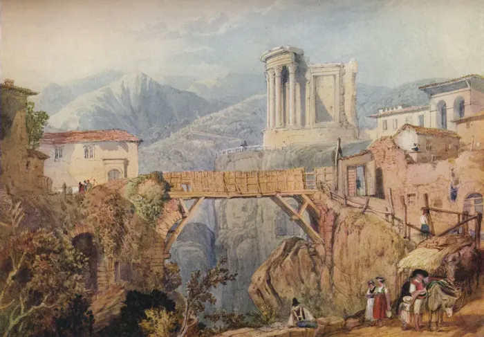 Framed Print : Tivoli, 1833. Artist: Clarkson Stanfield Framed Print : Tivoli, 1833. Artist: Clarkson Stanfield