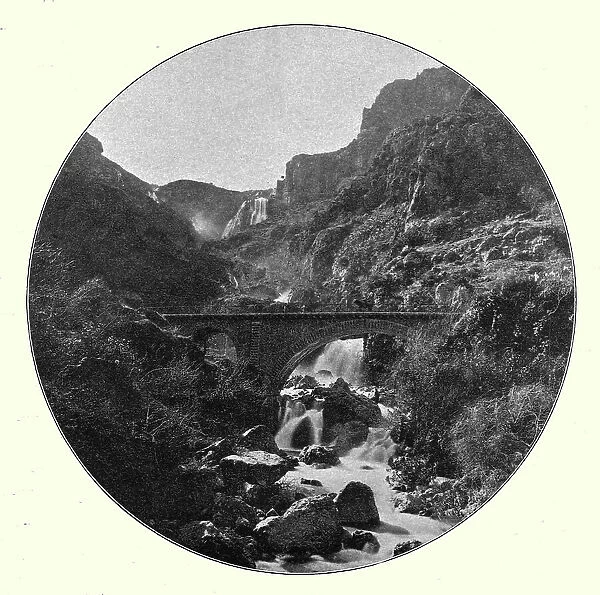 'Tlemcen. Les cascades de l'Oued Mefrouch; Afrique du nord, 1914. Creator: Unknown