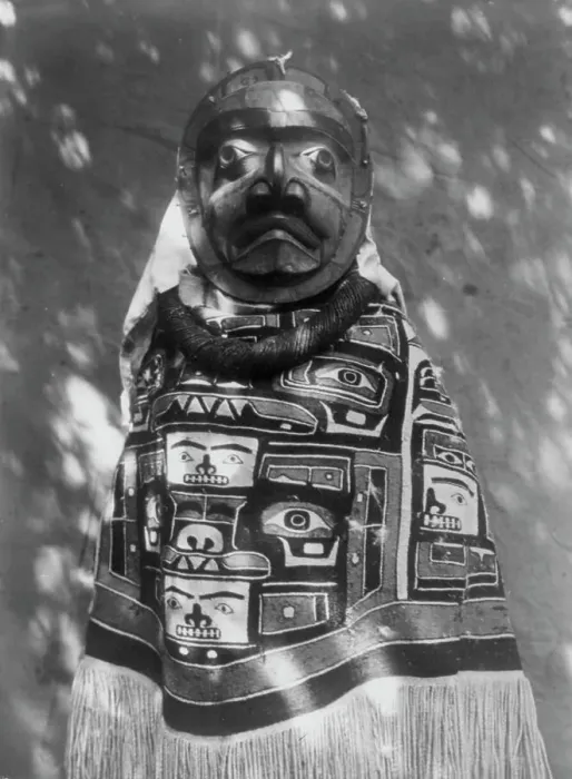 Framed Print : A Tluwulahu costume-Qagyuhl, c1914. Creator: Edward Sheriff Curtis Framed Print : A Tluwulahu costume-Qagyuhl, c1914. Creator: Edward Sheriff Curtis
