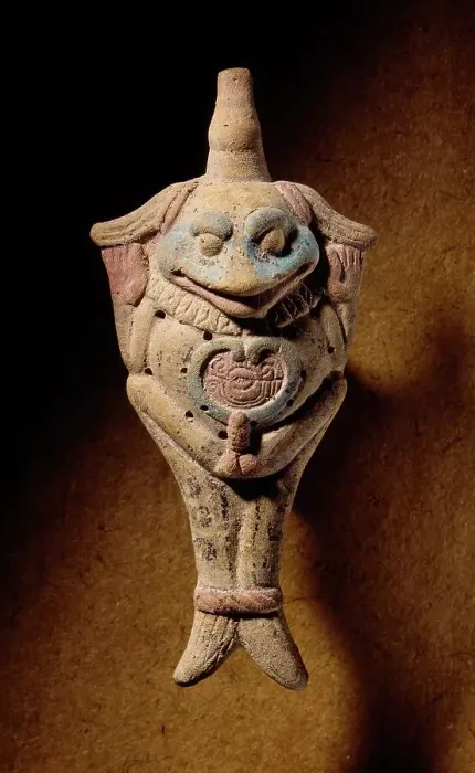Framed Print : Toad Ocarina, between c.700 and c.900 AD. Creator: Unknown