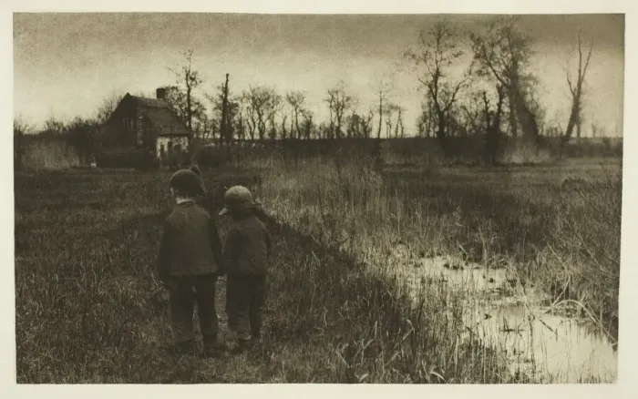 Framed Print : A Toad in the Path: Early Spring in Norfolk, c. 1883 / 87, printed 1888 Framed Print : A Toad in the Path: Early Spring in Norfolk, c. 1883 / 87, printed 1888