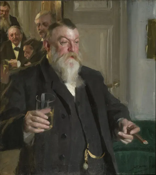 Framed Print : A Toast in the Idun Society, 1892. Creator: Anders Leonard Zorn Framed Print : A Toast in the Idun Society, 1892. Creator: Anders Leonard Zorn
