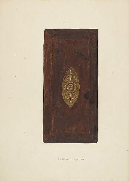 Tobacco Box Cover, c. 1937. Creator: Eugene C. Miller