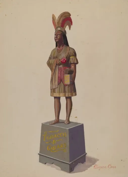 Framed Print : Tobacco Store Figure, 1935 / 1942. Creator: Eugene Croe Framed Print : Tobacco Store Figure, 1935 / 1942. Creator: Eugene Croe