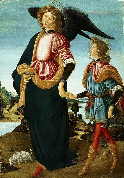 Tobias and the Angel, 1475-1480. Creator: Botticini, Francesco (1446-1497)