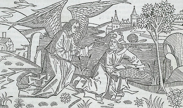 Tobias and the Angel, published 1483. Creator: Unknown