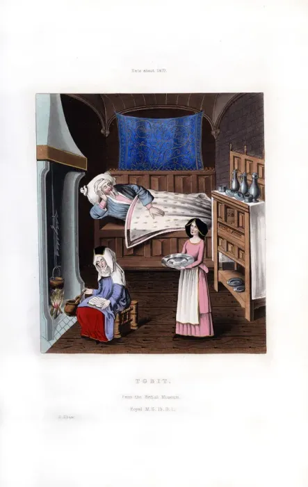 Framed Print : Tobit, c1470, (1843). Artist: Henry Shaw