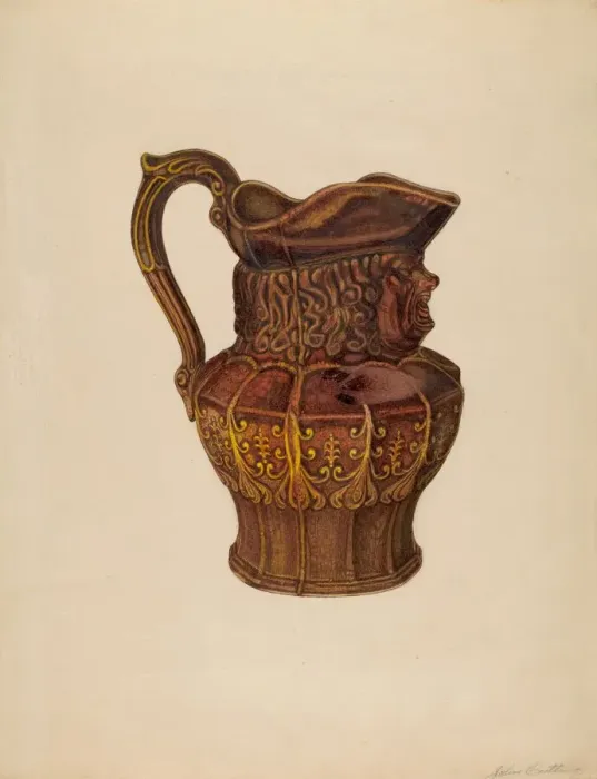 Framed Print : Toby Mug, 1938. Creator: John Cutting Framed Print : Toby Mug, 1938. Creator: John Cutting