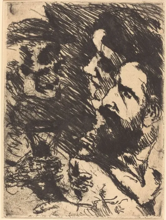 Framed Print : Tod bei Strucks (Death Visits the Strucks), 1921 (published 1922). Creator: Lovis Corinth Framed Print : Tod bei Strucks (Death Visits the Strucks), 1921 (published 1922). Creator: Lovis Corinth