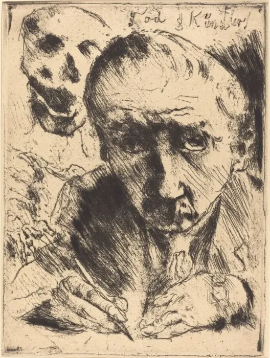 Framed Print : Tod und Künstler (Death and the Artist), 1921 (published 1922) Framed Print : Tod und Künstler (Death and the Artist), 1921 (published 1922)
