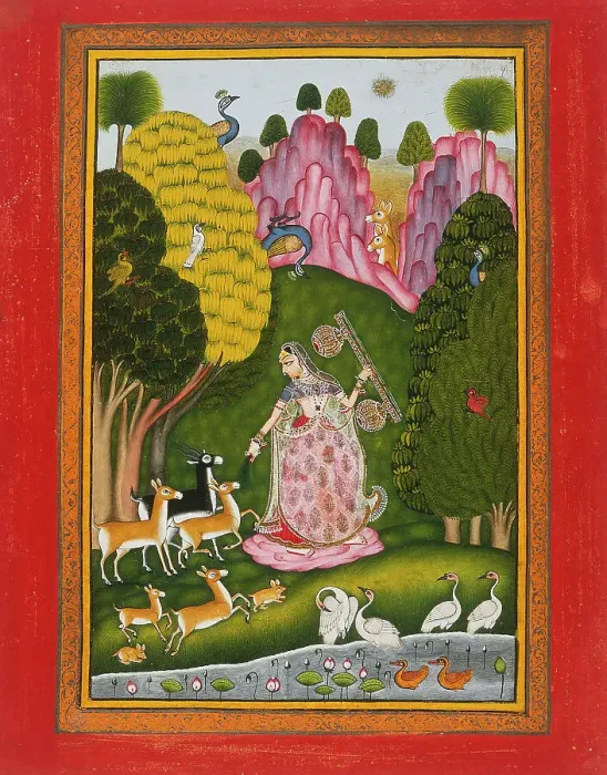 Framed Print : Todi Ragini, Second Wife of Hindol Raga, Folio from a Ragamala... between c1775 and c1800. Creator: Unknown Framed Print : Todi Ragini, Second Wife of Hindol Raga, Folio from a Ragamala... between c1775 and c1800. Creator: Unknown