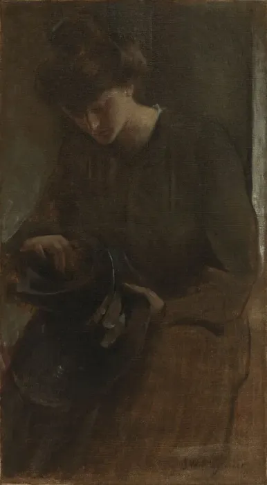 Framed Print : A Toiler, ca. 1898. Creator: John White Alexander Framed Print : A Toiler, ca. 1898. Creator: John White Alexander