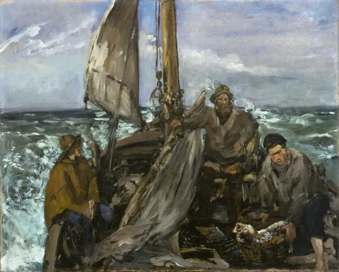 Framed Print : The Toilers of the Sea, 1873. Artist: Manet, Edouard (1832-1883) Framed Print : The Toilers of the Sea, 1873. Artist: Manet, Edouard (1832-1883)