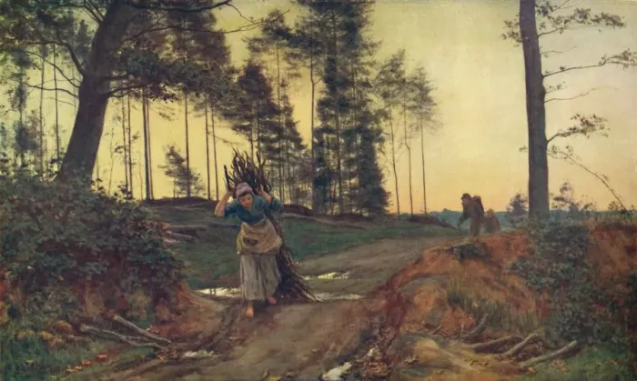 Framed Print : Toilers of the Woods, 1879. Creator: Sir Ernest Albert Waterlow Framed Print : Toilers of the Woods, 1879. Creator: Sir Ernest Albert Waterlow