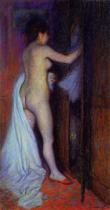 Framed Print : The toilet (After the Bath). Artist: Zandomeneghi, Federico (1841-1917) Framed Print : The toilet (After the Bath). Artist: Zandomeneghi, Federico (1841-1917)