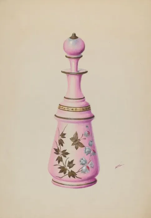 Framed Print : Toilet Bottle, c. 1937. Creator: Charles Moss Framed Print : Toilet Bottle, c. 1937. Creator: Charles Moss