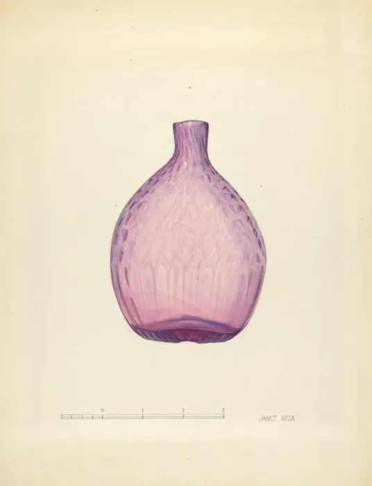 Framed Print : Toilet or Perfume Bottle, c. 1940. Creator: Janet Riza Framed Print : Toilet or Perfume Bottle, c. 1940. Creator: Janet Riza